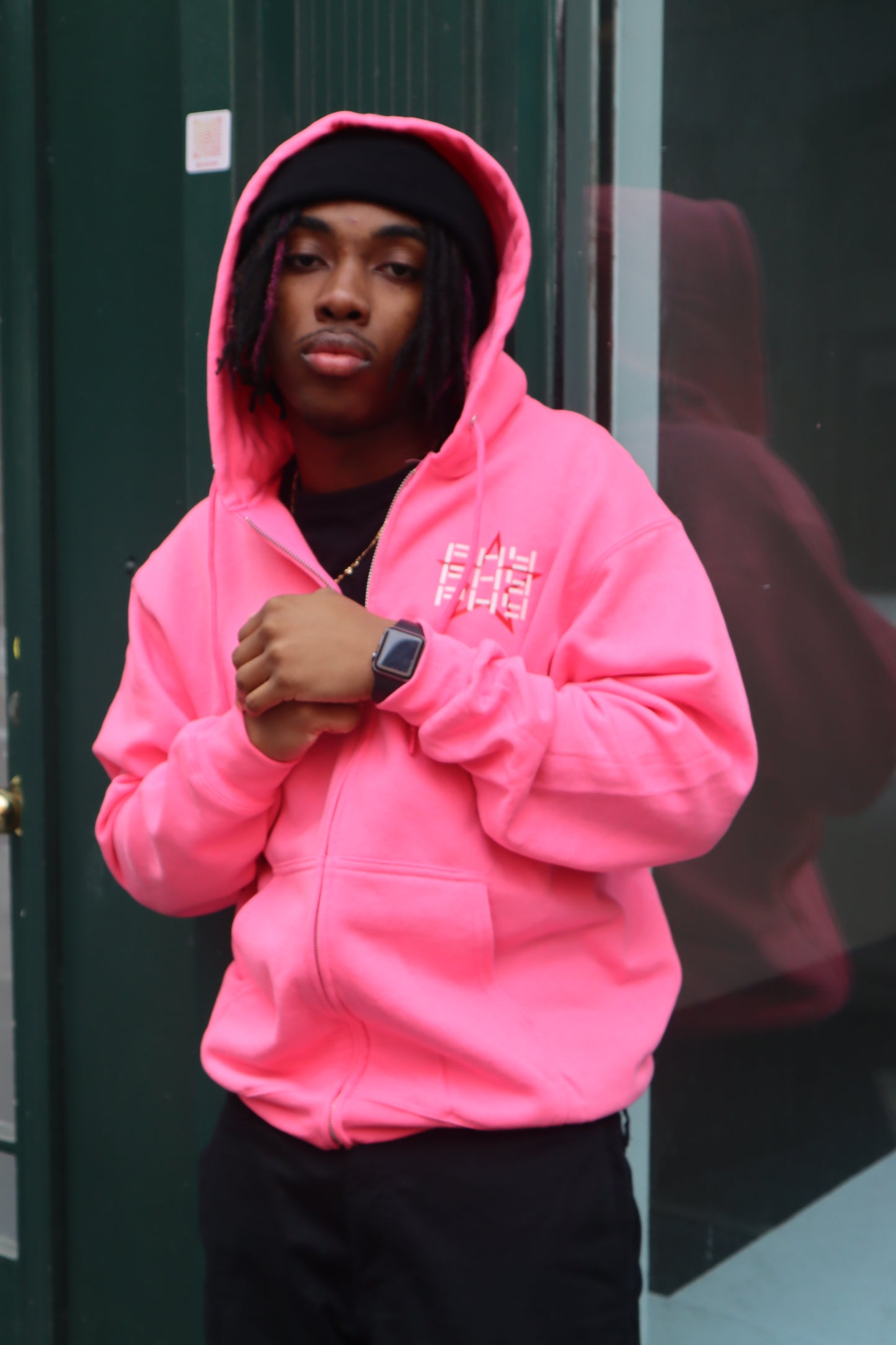 Pink "Star7" Zip Up Hoodie