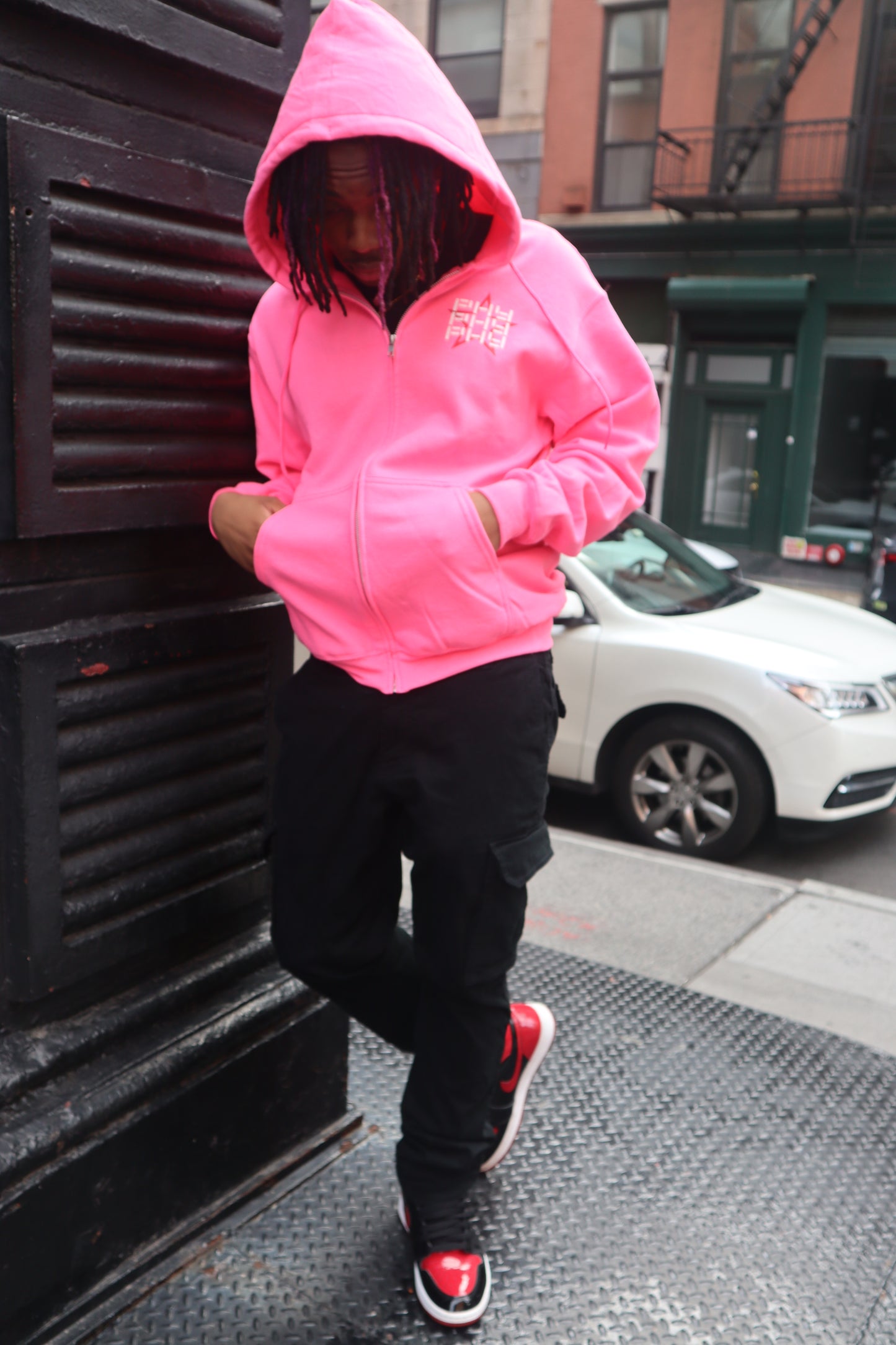 Pink "Star7" Zip Up Hoodie