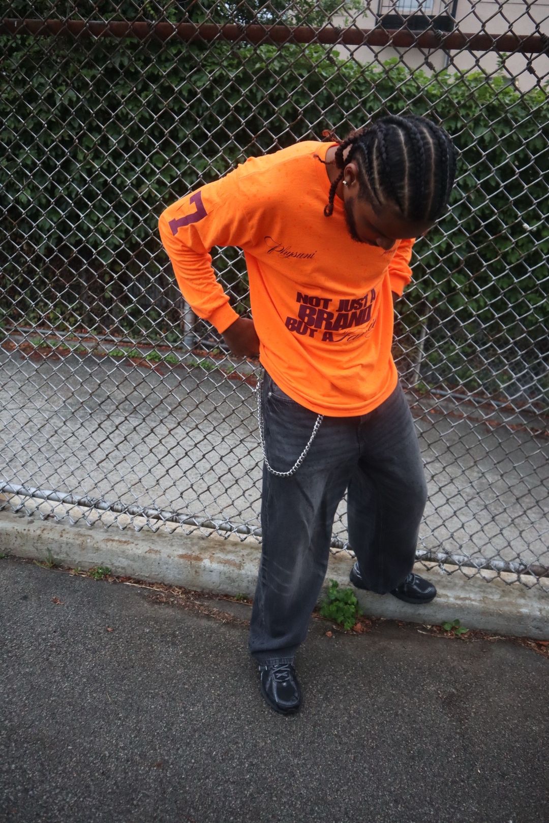 Orange "A Family" Long Sleeve