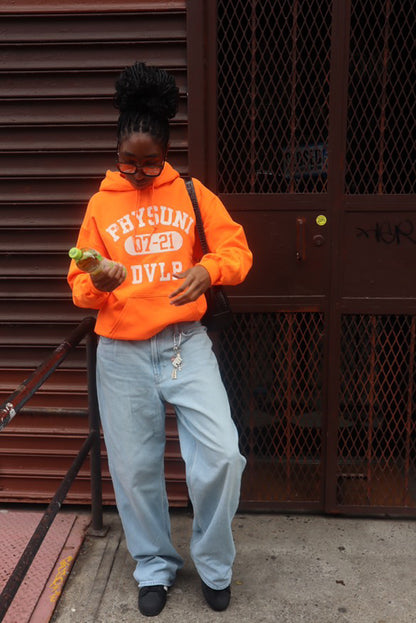 Orange "DVLP" Lightweight Hoodie