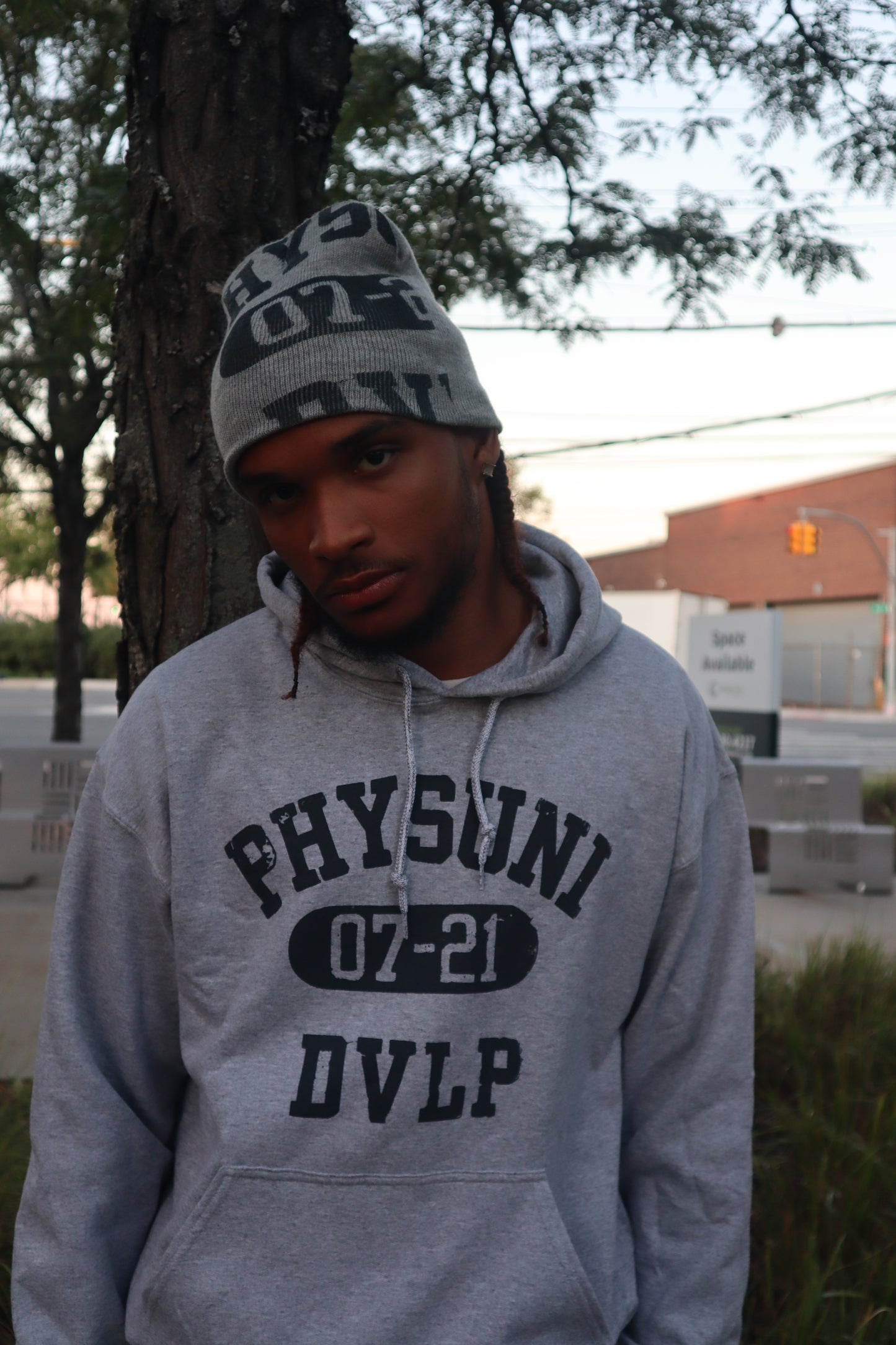 Gray “DVLP” Beanie