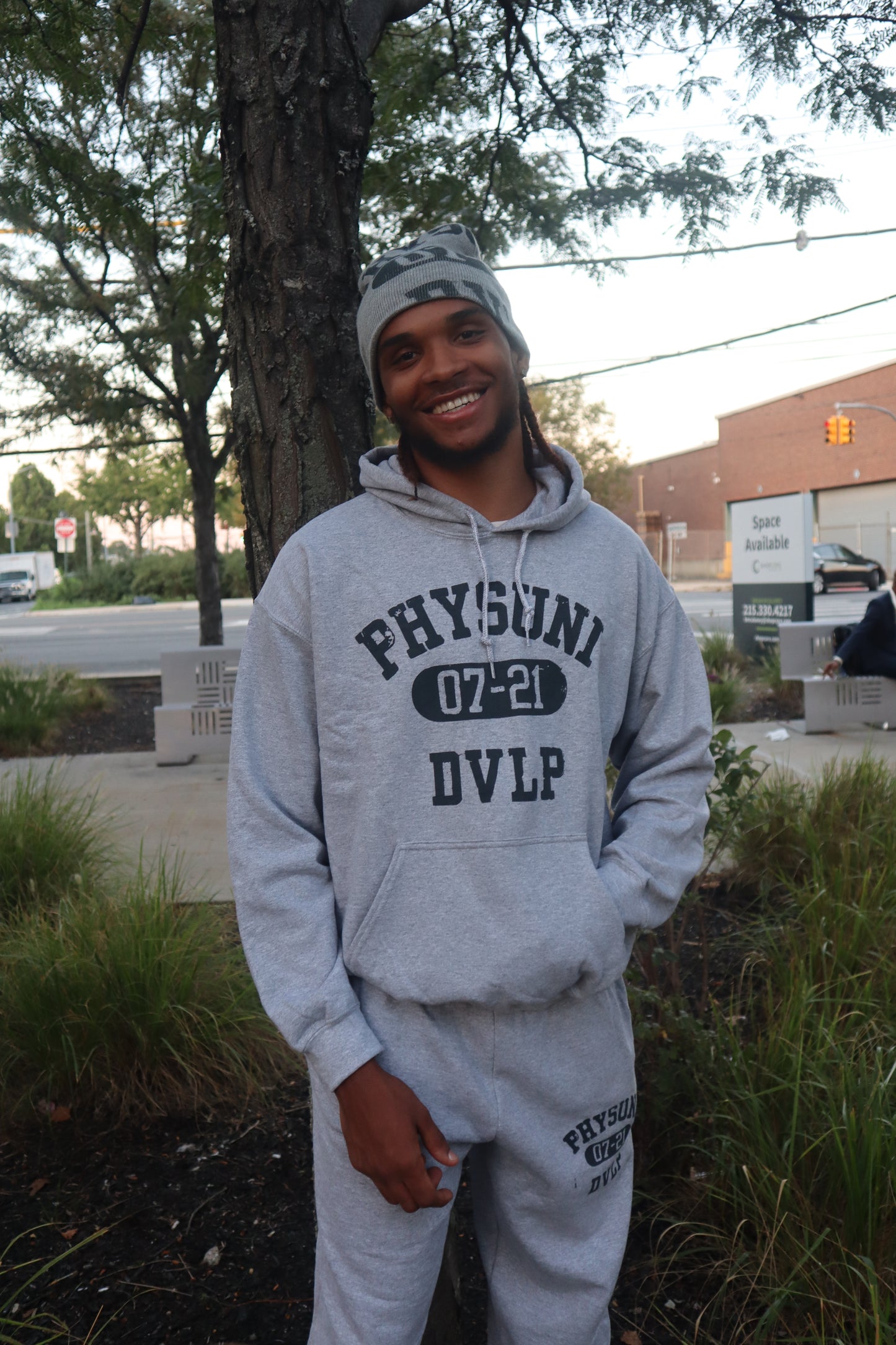 Gray “DVLP” Beanie