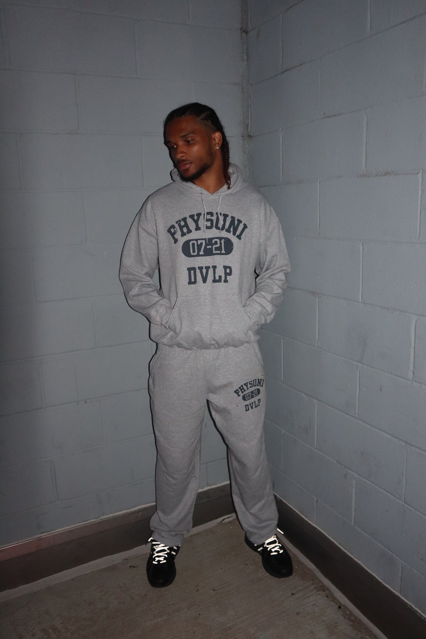 Gray "DVLP" Straight Leg Sweatsuit