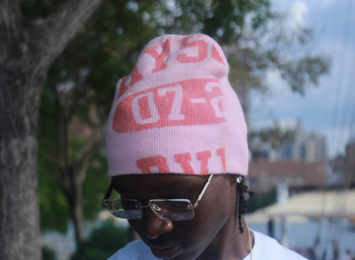 Pink “DVLP” Beanie