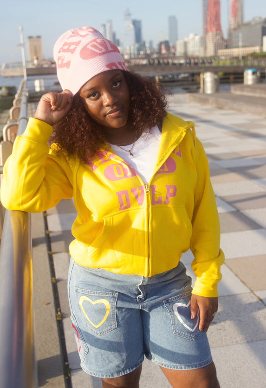Pink “DVLP” Beanie