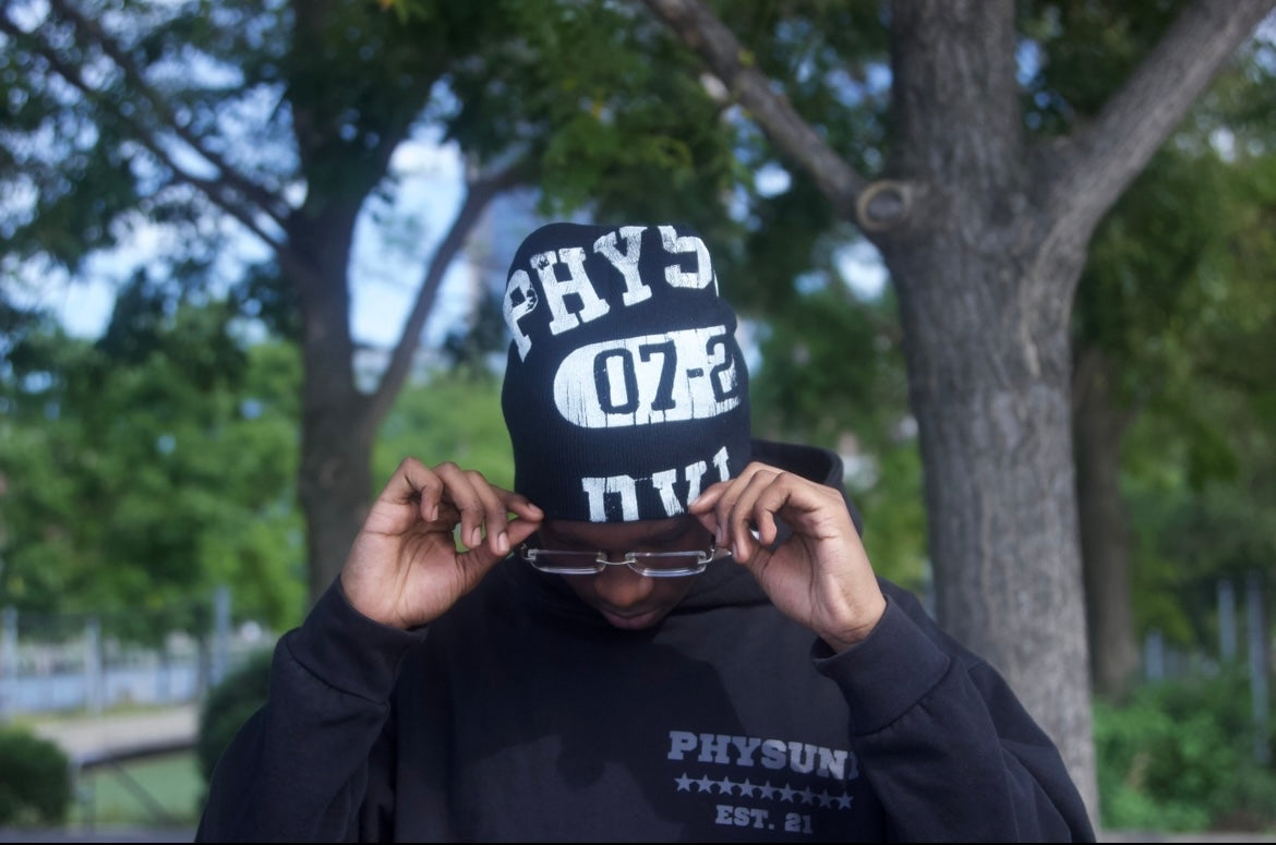 Black "PHY" Beanie